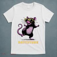 Funny Rat Meme Rattitude Rat Sunglasses Dancing T-Shirt thumb 5