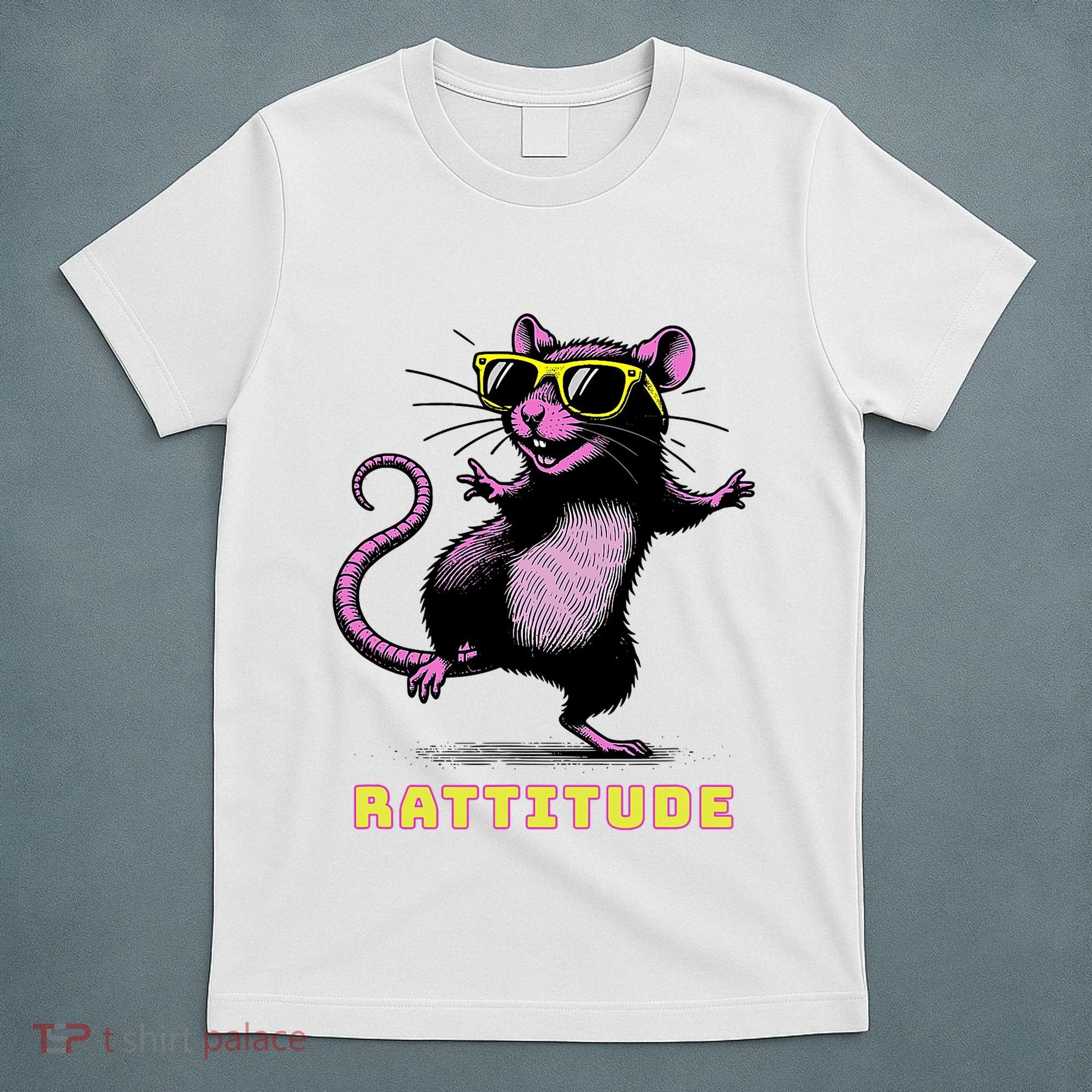Funny Rat Meme Rattitude Rat Sunglasses Dancing T-Shirt