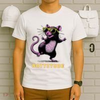 Funny Rat Meme Rattitude Rat Sunglasses Dancing T-Shirt thumb 6