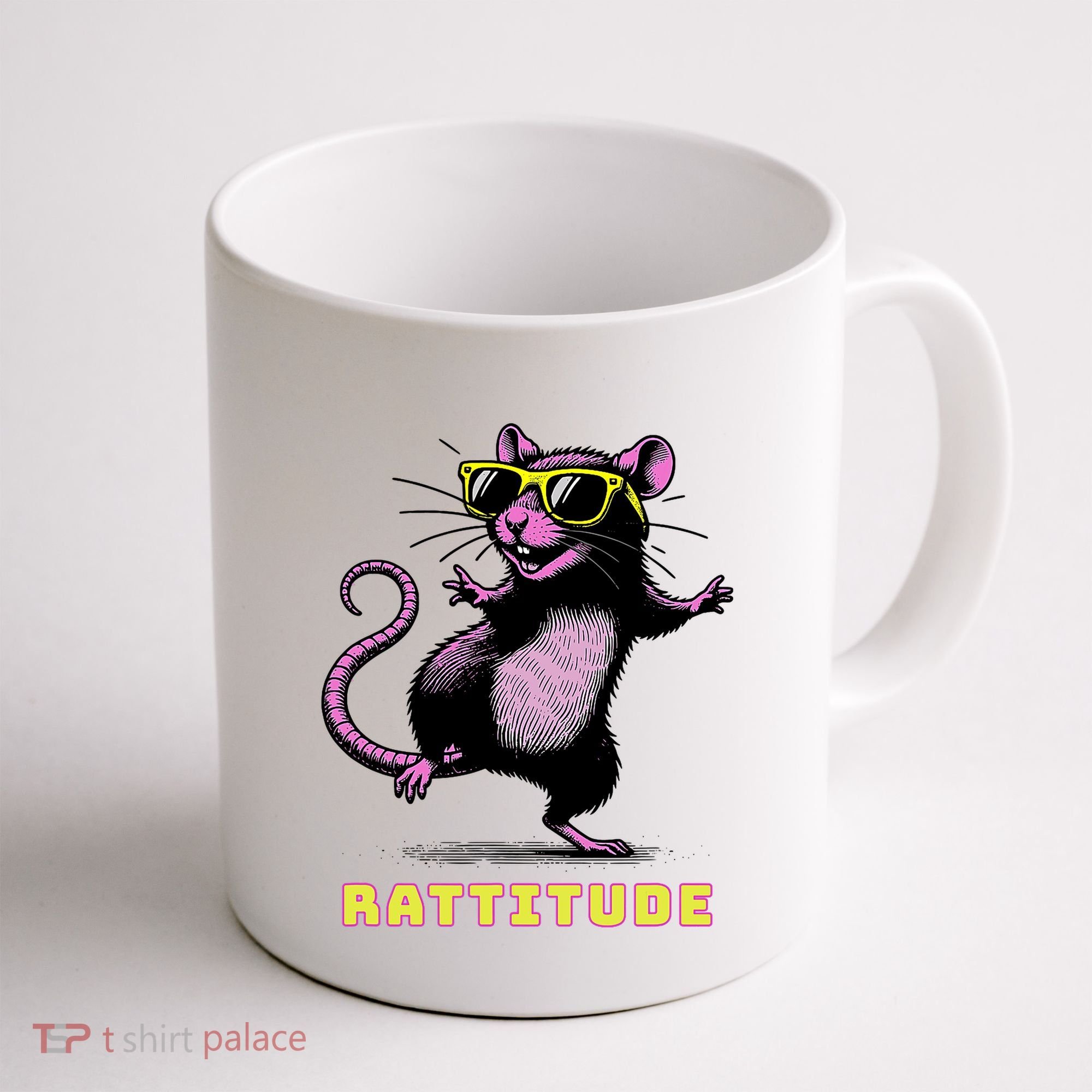 Funny Rat Meme Rattitude Rat Sunglasses Dancing Coffee Mug