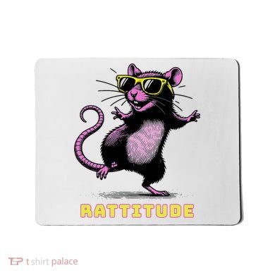 Funny Rat Meme Rattitude Rat Sunglasses Dancing Mousepad
