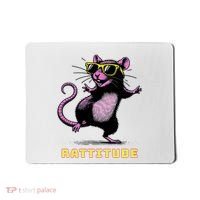 Funny Rat Meme Rattitude Rat Sunglasses Dancing Mousepad thumb 0