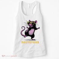 Funny Rat Meme Rattitude Rat Sunglasses Dancing Women's Tank Top thumb 0