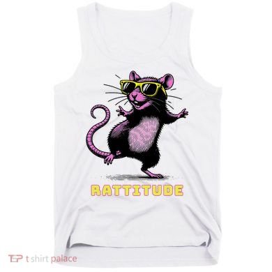 Funny Rat Meme Rattitude Rat Sunglasses Dancing Tank Top