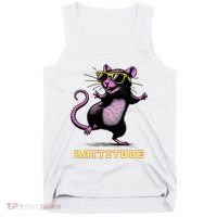 Funny Rat Meme Rattitude Rat Sunglasses Dancing Tank Top thumb 0