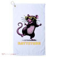 Funny Rat Meme Rattitude Rat Sunglasses Dancing Golf Towel thumb 0