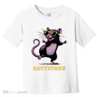 Funny Rat Meme Rattitude Rat Sunglasses Dancing Toddler T-Shirt thumb 0