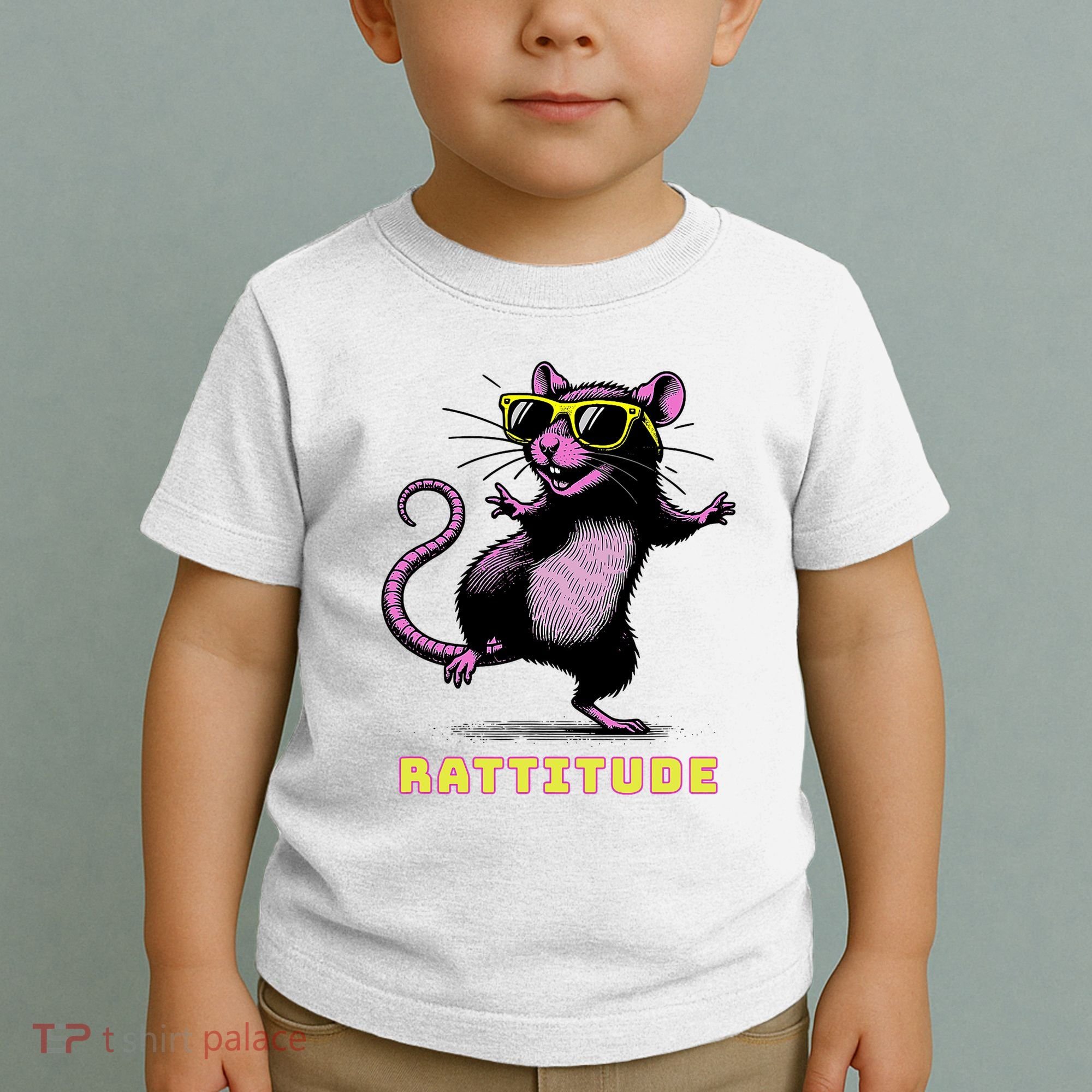 Funny Rat Meme Rattitude Rat Sunglasses Dancing Toddler T-Shirt