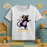 Funny Rat Meme Rattitude Rat Sunglasses Dancing Toddler T-Shirt thumb 3
