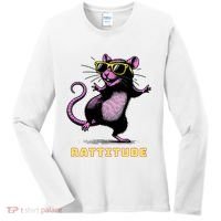 Funny Rat Meme Rattitude Rat Sunglasses Dancing Women's Long Sleeve Shirt thumb 0