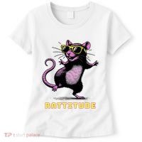 Funny Rat Meme Rattitude Rat Sunglasses Dancing Women's T-Shirt thumb 0