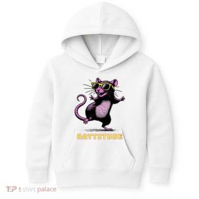 Funny Rat Meme Rattitude Rat Sunglasses Dancing Kids Hoodie