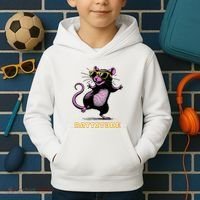 Funny Rat Meme Rattitude Rat Sunglasses Dancing Kids Hoodie thumb 2