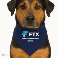 FTX Risk Management Dept 2023 Trading Trader Funny Gift USA-Made Doggie Bandana thumb 1