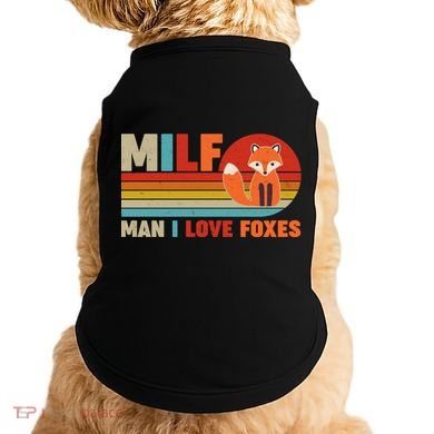 Funny Retro MILF Man I Love Foxes Doggie Tank