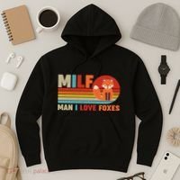 Funny Retro MILF Man I Love Foxes Hoodie thumb 3