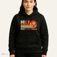 Funny Retro MILF Man I Love Foxes Hoodie thumb 5