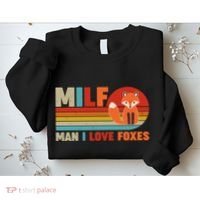 Funny Retro MILF Man I Love Foxes Sweatshirt thumb 2