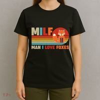 Funny Retro MILF Man I Love Foxes T-Shirt thumb 4