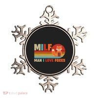 Funny Retro MILF Man I Love Foxes Ornament thumb 0
