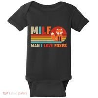 Funny Retro MILF Man I Love Foxes Baby Bodysuit thumb 0