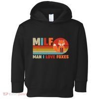 Funny Retro MILF Man I Love Foxes Toddler Hoodie thumb 0