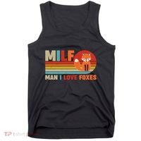 Funny Retro MILF Man I Love Foxes Tank Top thumb 0