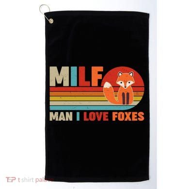 Funny Retro MILF Man I Love Foxes Golf Towel