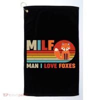 Funny Retro MILF Man I Love Foxes Golf Towel thumb 0