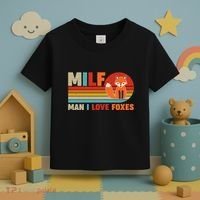 Funny Retro MILF Man I Love Foxes Toddler T-Shirt thumb 3