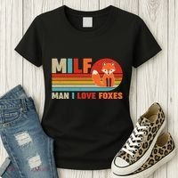 Funny Retro MILF Man I Love Foxes Women's T-Shirt thumb 3