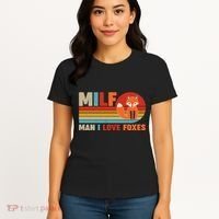 Funny Retro MILF Man I Love Foxes Women's T-Shirt thumb 4