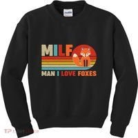Funny Retro MILF Man I Love Foxes Kids Sweatshirt thumb 0