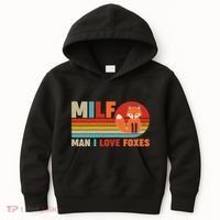 Funny Retro MILF Man I Love Foxes Kids Hoodie thumb 0