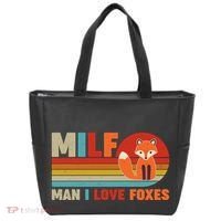 Funny Retro MILF Man I Love Foxes Tote Bag thumb 0