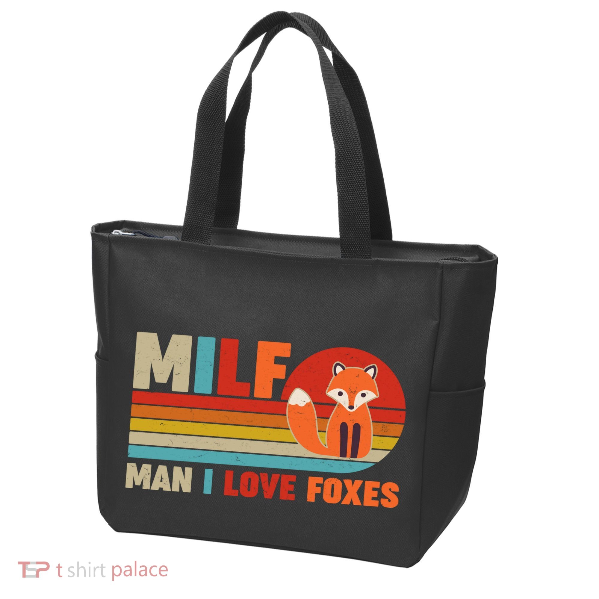 Funny Retro MILF Man I Love Foxes Tote Bag