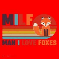 Funny Retro MILF Man I Love Foxes Santa Hat thumb 1