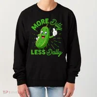 Funny Retro More Dilly Less Dally Pickle Women's Sweatshirt thumb 0