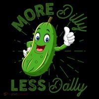 Funny Retro More Dilly Less Dally Pickle Coffee Mug thumb 5