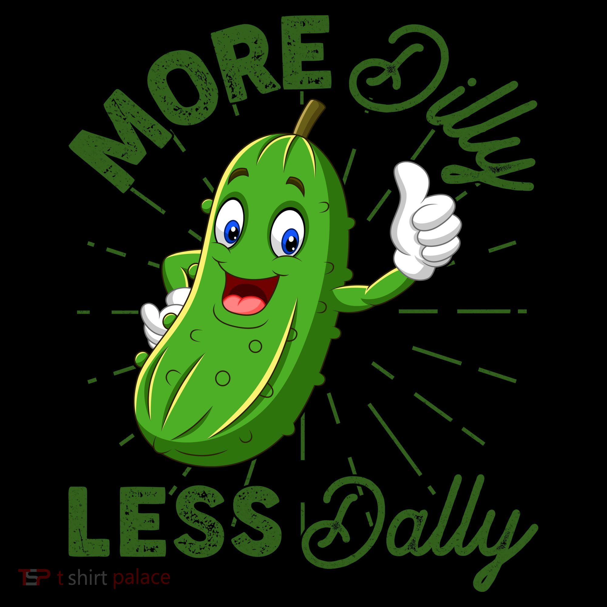 Funny Retro More Dilly Less Dally Pickle Coffee Mug