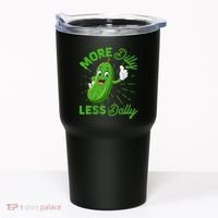 Funny Retro More Dilly Less Dally Pickle Tumbler thumb 0