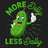Funny Retro More Dilly Less Dally Pickle Tumbler thumb 3