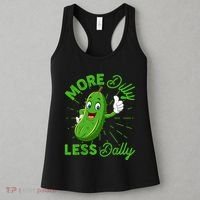 Funny Retro More Dilly Less Dally Pickle Women's Tank Top thumb 3