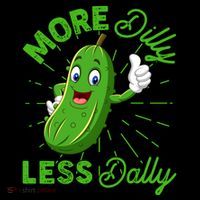 Funny Retro More Dilly Less Dally Pickle Baby Bodysuit thumb 2