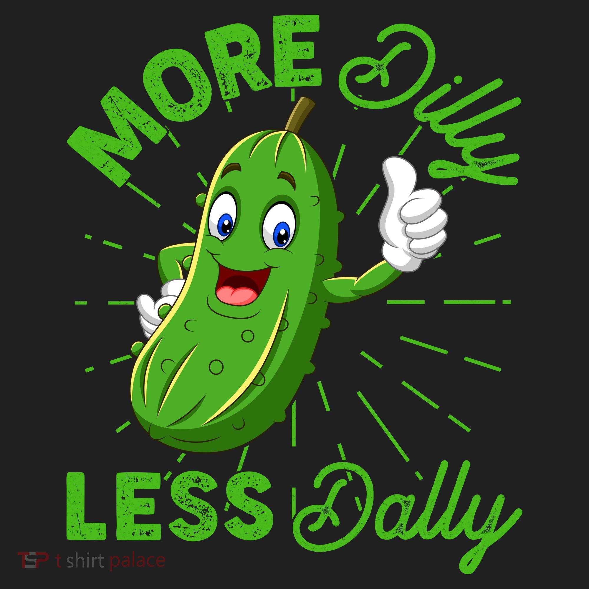 Funny Retro More Dilly Less Dally Pickle Hat
