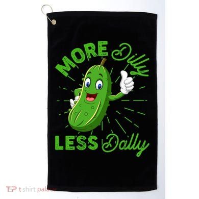 Funny Retro More Dilly Less Dally Pickle Golf Towel