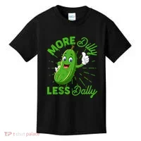 Funny Retro More Dilly Less Dally Pickle Kids T-Shirt thumb 0