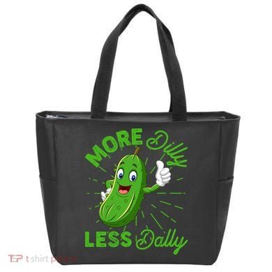 Funny Retro More Dilly Less Dally Pickle Tote Bag