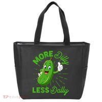 Funny Retro More Dilly Less Dally Pickle Tote Bag thumb 0