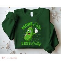Funny Retro More Dilly Less Dally Pickle Sweatshirt thumb 2